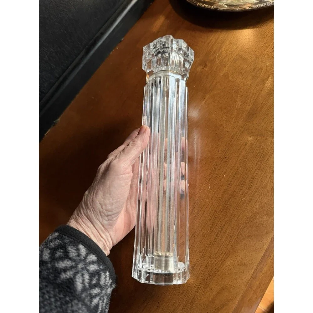 Vintage Pepper Mill Grinder Olde Thompson Acrylic Lucite USA 12.5” Tall USA MINT